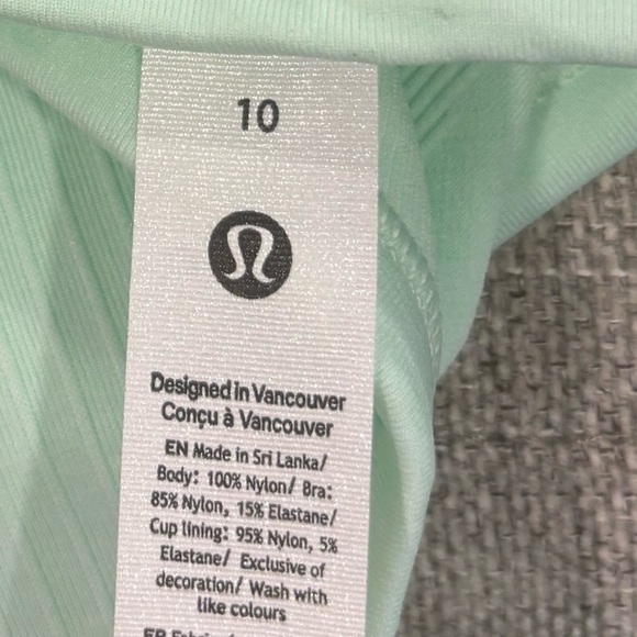 NWT Lululemon Ebb To Street Tank Top In Sea Mist Size 10 - Picture 5 of 5